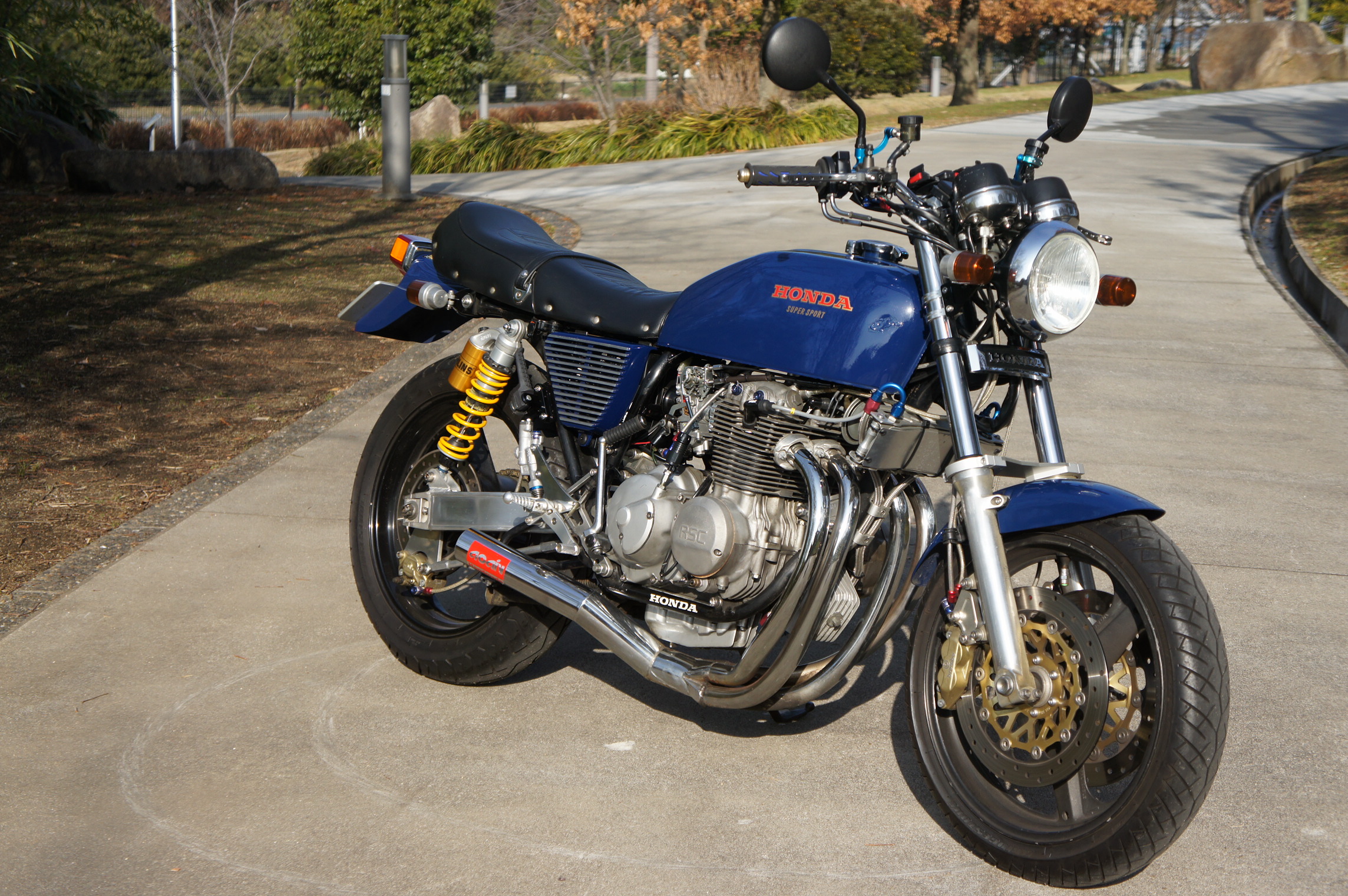 ホンダ CB400FOUR フロントキャリパー メッシュホース NC36-10008 平成ヨンフォア 即納